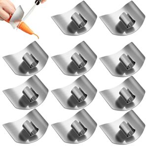 12 pieces stainless steel finger guards for cutting finger protector for cutting food knife cutting protector kitchen tool for chef food vegetables chopping cutting slicing dicing avoid hurting