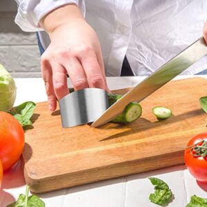 12 Pieces Stainless Steel Finger Guards for Cutting Finger Protector for Cutting Food Knife Cutting Protector Kitchen Tool for Chef Food Vegetables Chopping Cutting Slicing Dicing Avoid Hurting