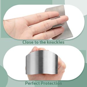 12 Pieces Stainless Steel Finger Guards for Cutting Finger Protector for Cutting Food Knife Cutting Protector Kitchen Tool for Chef Food Vegetables Chopping Cutting Slicing Dicing Avoid Hurting