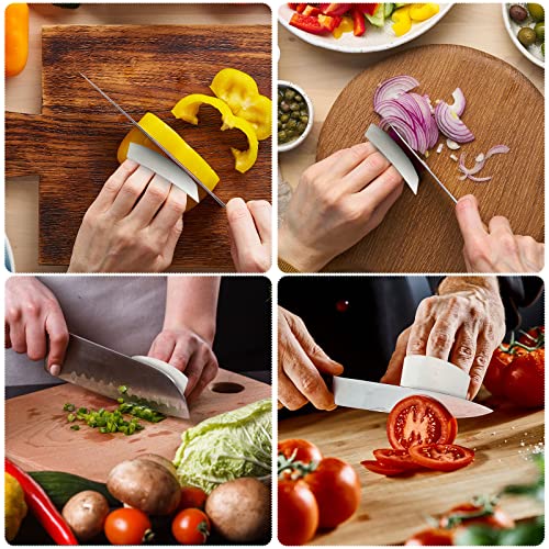 12 Pieces Stainless Steel Finger Guards for Cutting Finger Protector for Cutting Food Knife Cutting Protector Kitchen Tool for Chef Food Vegetables Chopping Cutting Slicing Dicing Avoid Hurting