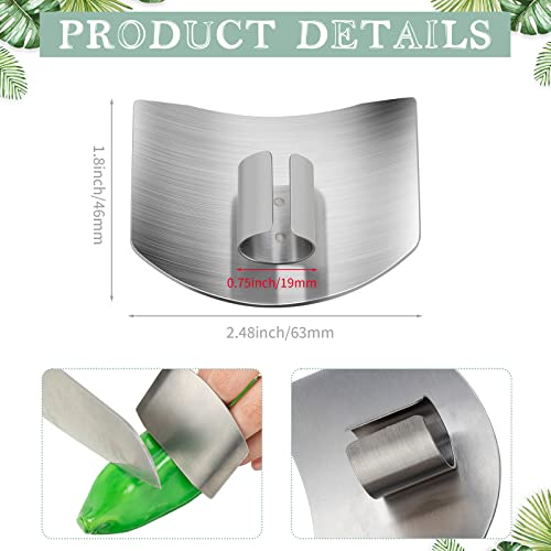 12 Pieces Stainless Steel Finger Guards for Cutting Finger Protector for Cutting Food Knife Cutting Protector Kitchen Tool for Chef Food Vegetables Chopping Cutting Slicing Dicing Avoid Hurting