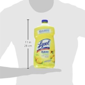 Lysol Multi-Surface Cleaner, Sanitizing and Disinfecting Pour, to Clean and Deodorize, Sparkling Lemon and Sunflower Essence, 40 Fl Oz