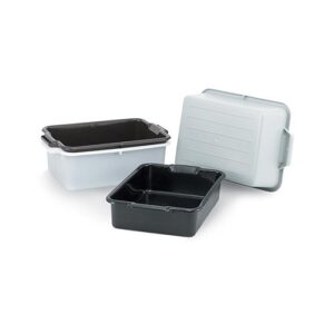 vollrath 52612 gray 20 x 15 x 5 single compartment dish box