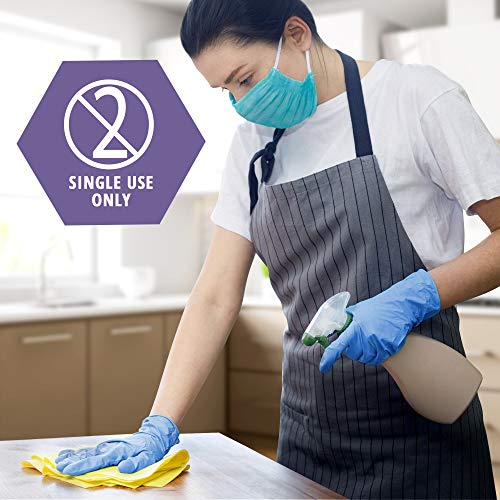 Med PRIDE NitriPride Nitrile-Vinyl Blend Exam Gloves, Medium 100 - Powder Free, Latex Free & Rubber Free - Single Use Non-Sterile Protective Gloves for Medical Use, Cooking, Cleaning & More