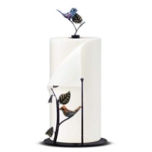 bird – cute and decorative kitchen paper towel holder countertop, free standing, iron, 15 inch