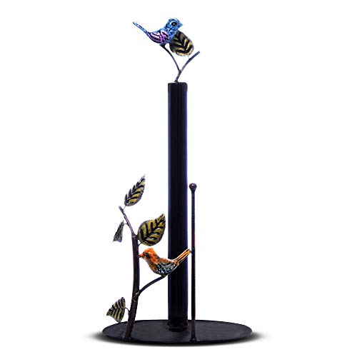 Bird - Cute and Decorative Kitchen Paper Towel Holder Countertop, Free Standing, Iron, 15 inch