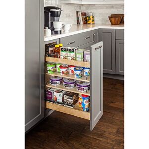 Hardware Resources BPO2-8SC 8-1/2" Base Cabinet Soft-Close Pullout Organizer with No Wiggle Technology to Eliminate Rocking, Pre-Assembled, Adjustable Shelves and Chrome Rails for 12" Base Cabinets