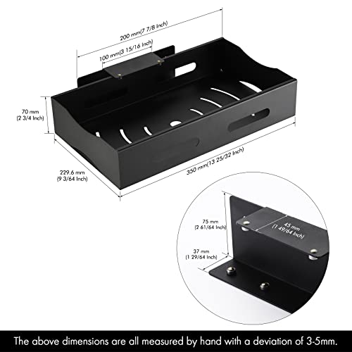 KES Under Sink Storage for Kitchen Bathroom, Pull Out Under Kitchen Sink Organizers and Storage, Space Saving Sliding Under Sink Organizer Matte Black, KPO502B-BK