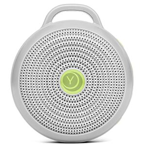 yogasleep hushh portable white noise sound machine for baby, 3 soothing natural sounds with volume control, compact size, noise canceling for sleep aid, office privacy, & meditation, registry gift