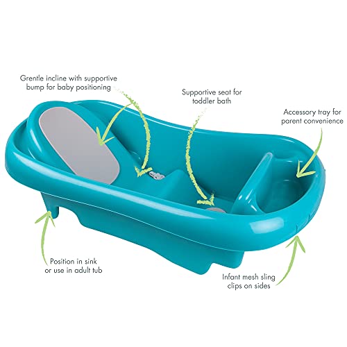 The First Years Sure Comfort Deluxe Newborn to Toddler Tub, Teal