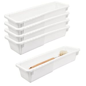 5 pack expandable drawer organizer for utensils holder, adjustable cutlery tray, drawer dividers organizer for silverware, flatware, knives in kitchen, bedroom, living room (m)