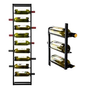 wall mount wine rack holder for 10 wine bottles （iron/4ft） morden wine rack organizer wine storage display holder for kitchen dining room bar