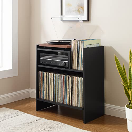 Crosley Furniture Portland Turntable Stand, Black