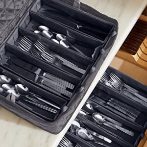 Covermates Flatware Storage - Washable and Stain Resistant, ID Window, Kitchen Storage-Slate