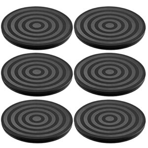 ningwaan 6 pack 8 inch rotating swivel stand turntable, 360° rotatable bonsai turntable stand with ball bearings, plant turntable lazy susan turntable for monitor/tv/potted plant, black