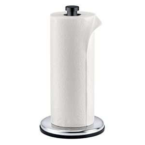 Amazing Abby - Patricia - Paper Towel Holder with Extra-Heavy Base and Non-Skid Pad, Steel Paper Towel Stand for Kitchen Countertop and Dining Table, Good for Standard and Jumbo Rolls