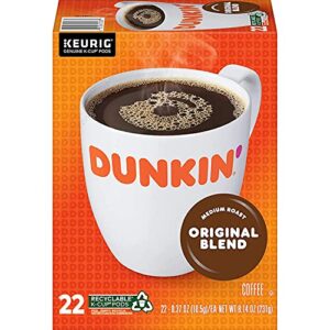 dunkin’ original blend medium roast coffee, 88 keurig k-cup pods