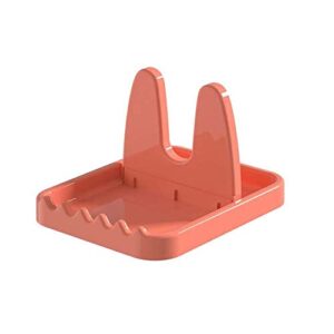 pot lid holder foldable plastic kitchen accessories organizer storage for stove top stand spoon rest(pink)