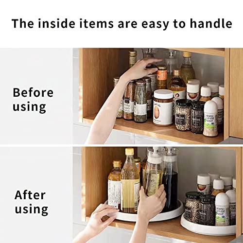 So Nice Lazy Susan Organizer for Cabinet,Large 12 inch Lazy Susan Turntable for Kitchen Cabinet Table Refrigerator Spice Rack Pantry