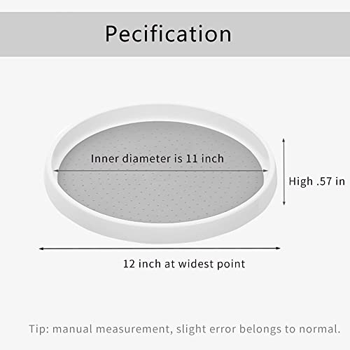 So Nice Lazy Susan Organizer for Cabinet,Large 12 inch Lazy Susan Turntable for Kitchen Cabinet Table Refrigerator Spice Rack Pantry