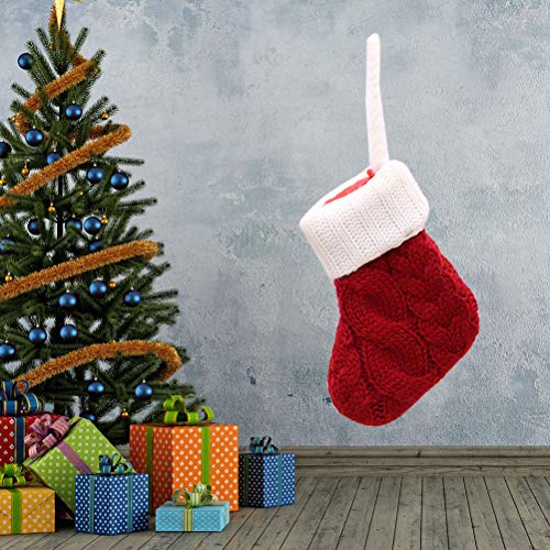 BESTOYARD 4pcs Christmas Cutlery Bags Fork Spoon Socks Tableware Silverware Holders Knitting Stockings