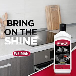 Weiman Cooktop and Stove Top Cleaner Kit - Glass Cook Top Cleaner and Polish 10 oz. Scrubbing Pad, Cleaning Tool, Razor, Scraper