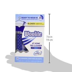 Woolite At Home Dry Cleaner, Fresh Scent, 6 Cloths