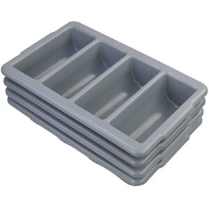 minekkyes 4-pack utensil drawer organizer, flatware drawer organizer, 4 compartments cutlery trays