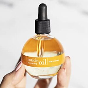 Cuccio Naturale Revitalizing- Hydrating Oil For Repaired Cuticles Overnight - Remedy For Damaged Skin And Thin Nails - Paraben /Cruelty-Free Formula - Milk And Honey - 2.5 Oz