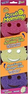 scrub daddy scrub mommy – scratch-free multipurpose dish sponge – bpa free & made with polymer foam – stain, mold & odor resistant kitchen sponge (3 count)