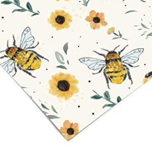 Honey Bee Floral Contact Paper | Shelf Liner | Drawer Liner | Peel and Stick Paper 1274