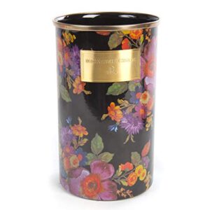 mackenzie-childs flower market enamel utensil holder, cute holder for utensils, black