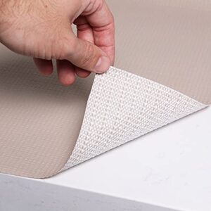 Con-Tact Brand Grip Prints Durable Adhesive Non-Slip Shelf and Drawer Liner, 18" x 4', Taupe