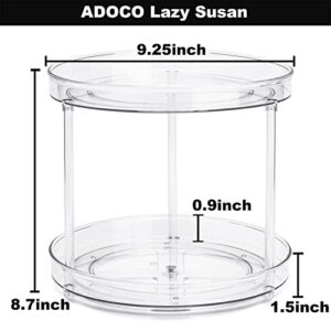 2 Tier Lazy Susan Bathroom Organizer with 2 Pack Lazy Susan