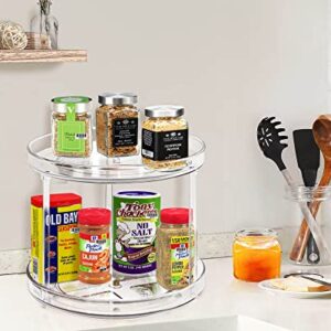 2 Tier Lazy Susan Bathroom Organizer with 2 Pack Lazy Susan