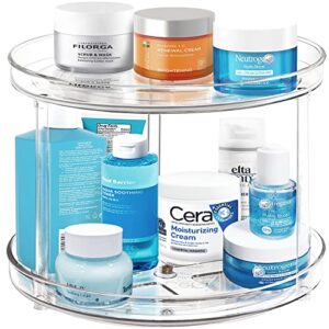 2 Tier Lazy Susan Bathroom Organizer with 2 Pack Lazy Susan