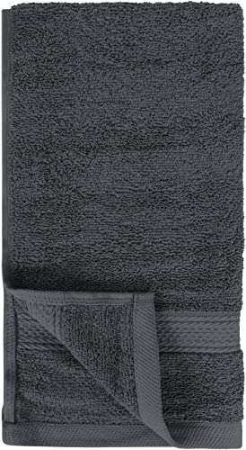 Utopia Towels 6 Pack Premium Hand Towels Set, (16 x 28 inches) 100% Ring Spun Cotton, Ultra Soft and Highly Absorbent 600GSM Towels for Bathroom, Gym, Shower, Hotel, and Spa (Grey)