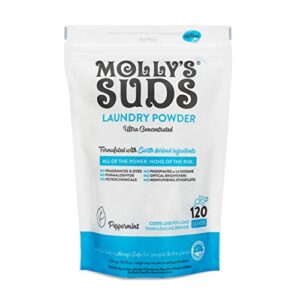 molly’s suds original laundry detergent powder | natural laundry detergent for sensitive skin | earth-derived ingredients, stain fighting | 120 loads