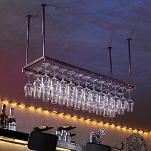 fkrack wine glass holder vintage,wall hanging wine rack for commercial,metal wine glass shelf for decoration (size : 120cm×40cm/47.2in×15.7in)