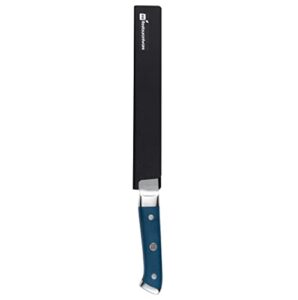 restaurantware sensei 10 x 1.5 inch knife sleeve, 1 bpa-free knife protector – fits bread knife, felt lining, black plastic knife blade guard, durable, cut-proof