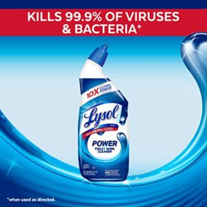 Lysol Power Toilet Bowl Cleaner Gel, For Cleaning and Disinfecting, Stain Removal, 24oz (2-pack)