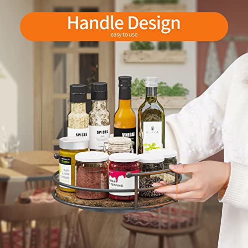 Lazy Susan Organizer, Lazy Susan Turntable for Cabinet, Spice Racks for Kitchen, 360 Degree Turntable Lazy Susan for Refrigerator, Bathroom Organizer