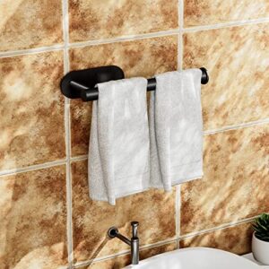 WEKIS Matte Black Paper Towel Holder Under Cabinet, Bathroom Towel Holder Self Adhesive or Drilling Wall Mounted, Paper Towels Holders for Kitchen, Sturdy Rustproof Stainless Steel Paper Towel Holder…