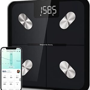 Etekcity Smart Scale For Body Weight And Fat, Digital Bathroom Scale Accurate To 0.05lb/0.02kg Weighing Machine For People's Muscle BMI, Bluetooth Electronic Body Composition Monitor, 400lb