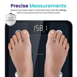 Etekcity Smart Scale For Body Weight And Fat, Digital Bathroom Scale Accurate To 0.05lb/0.02kg Weighing Machine For People's Muscle BMI, Bluetooth Electronic Body Composition Monitor, 400lb