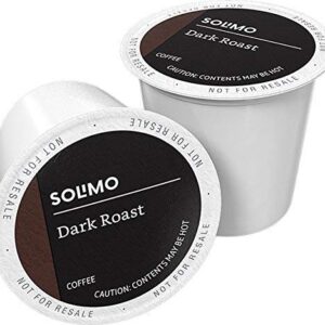 Amazon Brand - 100 Ct. Solimo Dark Roast Coffee Pods, Compatible with Keurig 2.0 K-Cup Brewers 100 Count(Pack of 1)