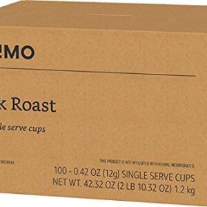 Amazon Brand - 100 Ct. Solimo Dark Roast Coffee Pods, Compatible with Keurig 2.0 K-Cup Brewers 100 Count(Pack of 1)