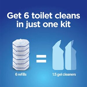 Clorox ToiletWand Disposable Toilet Cleaning Kit, Toilet Brush, Toilet and Bathroom Cleaning System with Storage Caddy and 16 Disinfecting ToiletWand Refill Heads (Package May Vary)