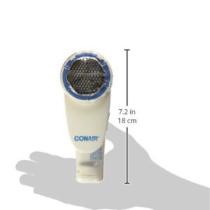 Conair Fabric Shaver and Lint Remover, Battery Operated Portable Fabric Shaver, White
