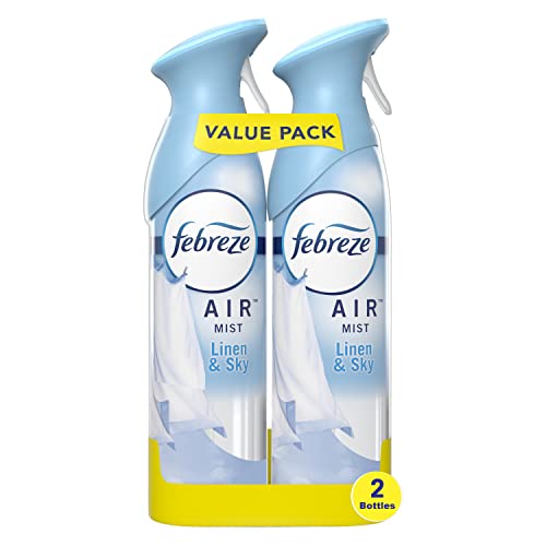 Febreze Odor-Fighting Air Freshener, Linen & Sky, Pack of 2, 8.8 fl oz each